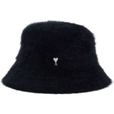 Ami Paris Hats Ami Paris AMI Paris Ami de Coeur-plaque bucket hat unisex Acrylic/Wool Black