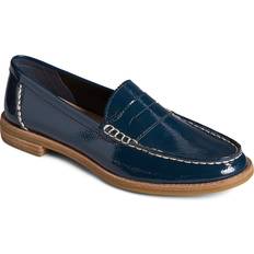 Sperry Women Loafers Sperry Women's Seaport Penny Shoes Smooth Navy