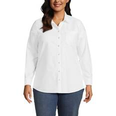 Lands' End 3XL Shirts Lands' End Plus Oxford Shirt White (2X)