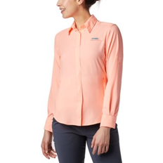 Columbia Women Shirts Columbia Women's Pfg Tamiami Ii Long-Sleeved Shirt Tiki Pink