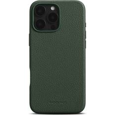 Woolnut iPhone 16 Pro Max Ægte Læder Cover MagSafe Kompatibel Grøn