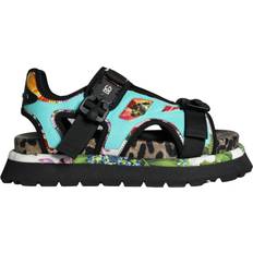 Man - Multicolour Slides Dolce & Gabbana Patchwork Slides Sandals Multicolor