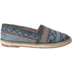 Grå - Herre Espadrillos Dolce & Gabbana Blå Grå Lær Espadrilles Sko Blue