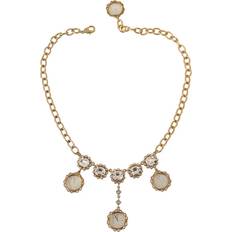 Transparent Necklaces Dolce & Gabbana clock statement crystal chain necklace necklaces gold