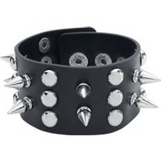 Faux Leather Bracelets Gothicana by EMP Studs Studded Bracelet black