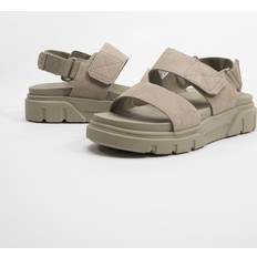 Timberland Dam Sandaler Timberland Women's Greyfield 2-Strap Sandal Light Taupe Suede