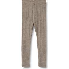 Grøn Svedundertøj Børnetøj Wheat Agi Uld/Silke leggings Beige år/104