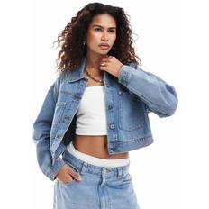 Vans Nainen Ulkoiluvaatteet Vans Raynes Denim Crop Jacket - Stone Wash