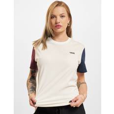 Beige - Mujer Camisetas Vans Colorblock BFF T-Shirt dress blues turtle dove/dress blues