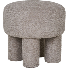 Poufs House Nordic Poef Stof Lichtgrijs Zithoogte 43cm Ø43 x 43cm