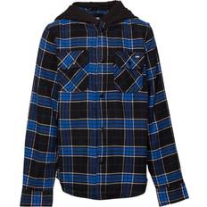 Noir Chemises Vans Chemise Parkway Hooded Long Sleeve Woven Enfant - Black/True Blue