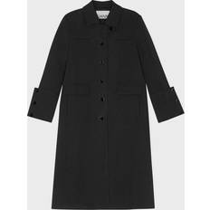 Ganni Donna Cappotti Ganni Coat Bonded Crepe - Black