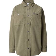 Columbia Dame Jakker Columbia Women's Blue Point Creek Corduroy Shirt Jacket Shirt L, olive