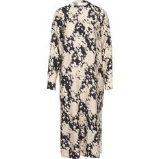 Kaffe Louise Abstract Print Shirt Dress, Black/Cream