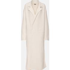 White - Wool Coats Joseph Ribbed-knit wool-blend coat white (UK 14)