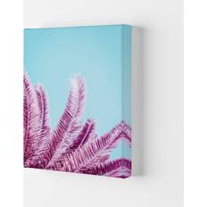 17 Stories Pink Palm Trees Photograph Print Wrapped Canvas 59.4 cm H x 42 cm W x 4 cm D Framed Art