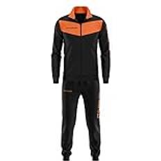 Kinderbekleidung Givova Unisex Kinder Visa Fluo Sportset, Schwarz/Neonorange, S-M