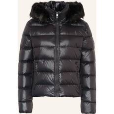 Tommy Hilfiger Faux Fur Trim Down Jacket BLACK