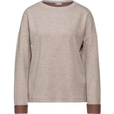 Street One Strik Pullover Uld Hals Sweater - Beige