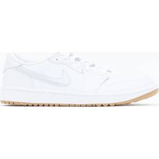 Jordan Man Basketball Shoes Jordan Air 1 Low G Golf Shoes - White/Gum Medium Brown/Pure Platinum