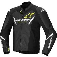 Skind Motorcykeljakker Alpinestars MC-Jakke Faster V3 Airflow - Sort/Hvid/Neongul