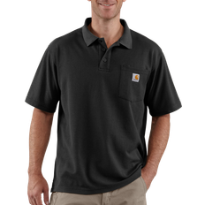 Carhartt Man Polo's Carhartt Loose-Fit Midweight Short-Sleeve Pocket Polo for Men Black