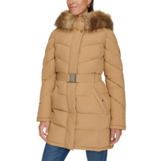 XXL Coats Tommy Hilfiger Women's Faux-Fur-Trim Hooded Puffer Coat, Created for Macy's Camel