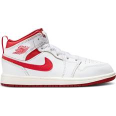 Scarpe per Bambini Air Jordan 1 Mid SE PS - White Dune Red