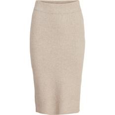 Nainen - Ruskea Hameet Vila Hame ViRil Pencil Skirt - Beige