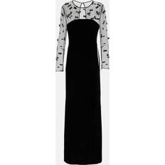 Max Mara Marocco mesh gown black (UK 12)