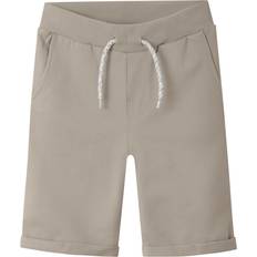 Kaschmir Hosen Name It Shorts 'VERMO' taupe weiß 170