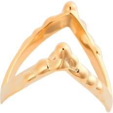 Jane Kønig Silver Ringar Jane Kønig Drippy V-Ring Ring - Guld