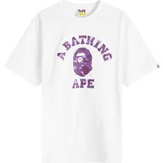 Bape Clothing Bape Bathing Ape Men's Colour Camo College T-Shirt White/Purple