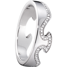 Georg Jensen Fusion 18ct White Gold Diamond End Ring