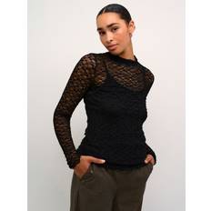 XXL Blouses Kaffe Jolia Lace Top, Black