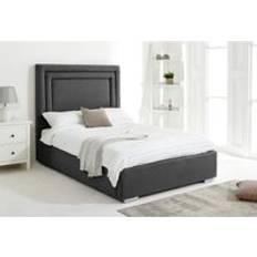 Eleganza Santiago Steel Arlington Fabric Super King Bed Frame