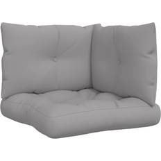 Chair Cushions vidaXL Pallet Sofa Cushion Seat Pad Cushion 3 pcs Fabric Chair Cushions Grey