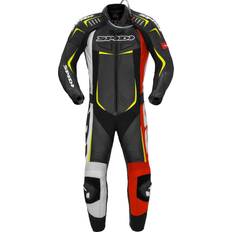 Motorcykeludstyr Spidi Track Wind Pro Leather Suit - Black/White/Red/Neon Man