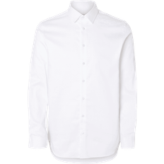 Poliestere Camicie Selected Homme Camicia a manica lunga bianca - Blanc