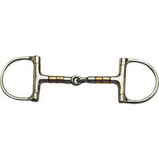 Steel Bits Korsteel Stainless Steel Copper & Steel Rollers Jointed Dee Ring Snaffle Bit