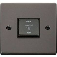 Electrical Accessories SE Home Black Nickel 10A 1 Gang Ingot 3 Pole Fan Isolation Switch One Size
