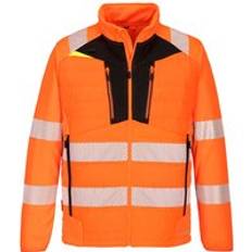 XS Work Jackets Portwest DX4 Hi Vis Hybrid Baffle Jacket Orange Black