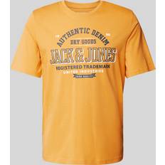 Goud - Man T-shirts Jack & Jones T-shirt Met 2-halslogo - Jaune