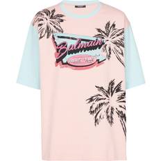 Balmain Men Clothing Balmain Man T-shirt Multicolored Cotton Fantasy