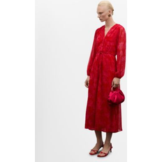 Midiklänningar - Röda Mango Maxiklänning Dress Villalon - Röd