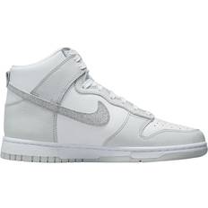 Silver - Women Basketball Shoes Nike Dunk High Womens Shoes Size-6.5 White/Metallic Silver