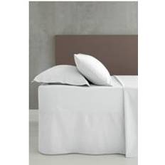 Solid Colours Bed Sheets Catherine Lansfield Easy Iron Percale Combed Fitted 25 cm Depth - King Fitted Bed Sheet White