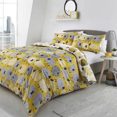 Wool Textiles Fusion Dotty Sheep Set (Double) Duvet Cover White, Yellow