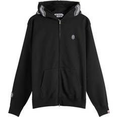 Bape Truien Bape One Point Shark Full Zip Hoodie - Black