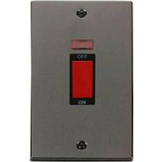 Electrical Accessories SE Home Black Nickel 2 Gang Size 45A Switch With Neon One Size